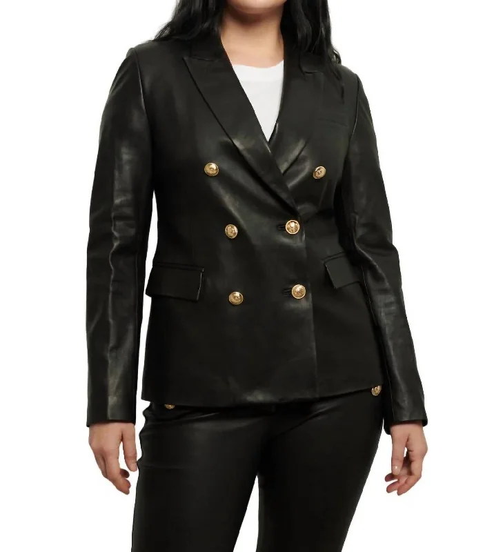 Franklin Leather Jacket In Black