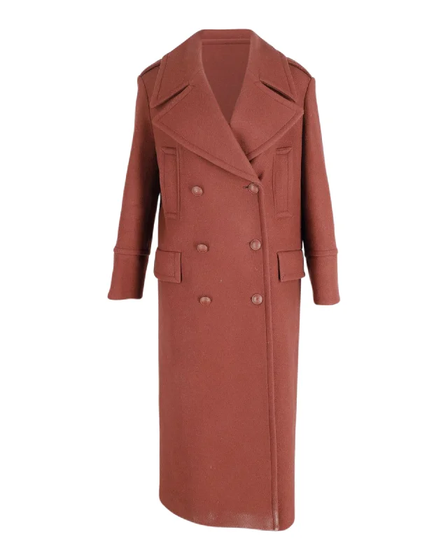 Joseph Diagonal Esher Coat in Red Wool