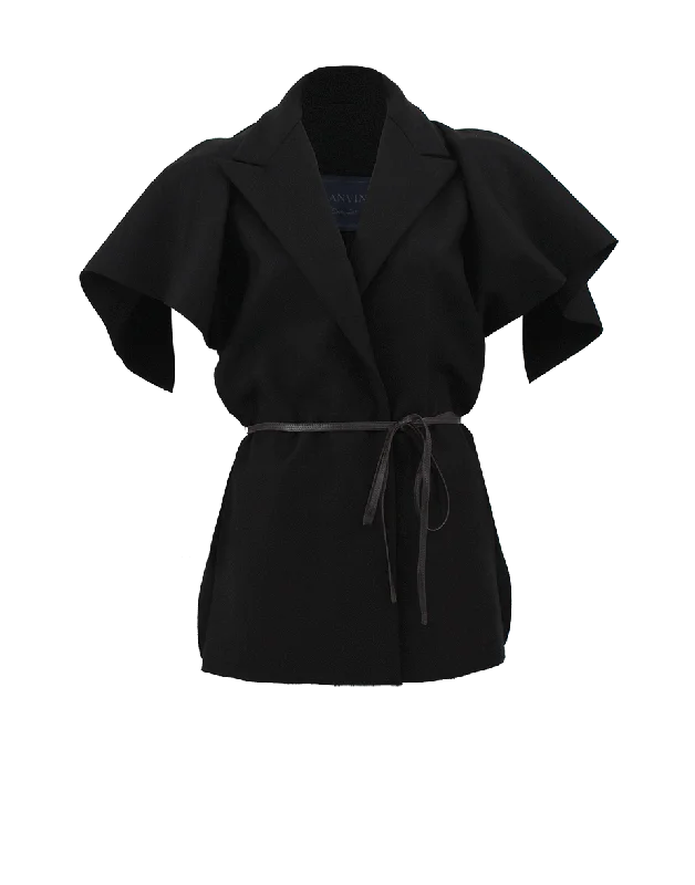 Snap Front Caplet with Belt