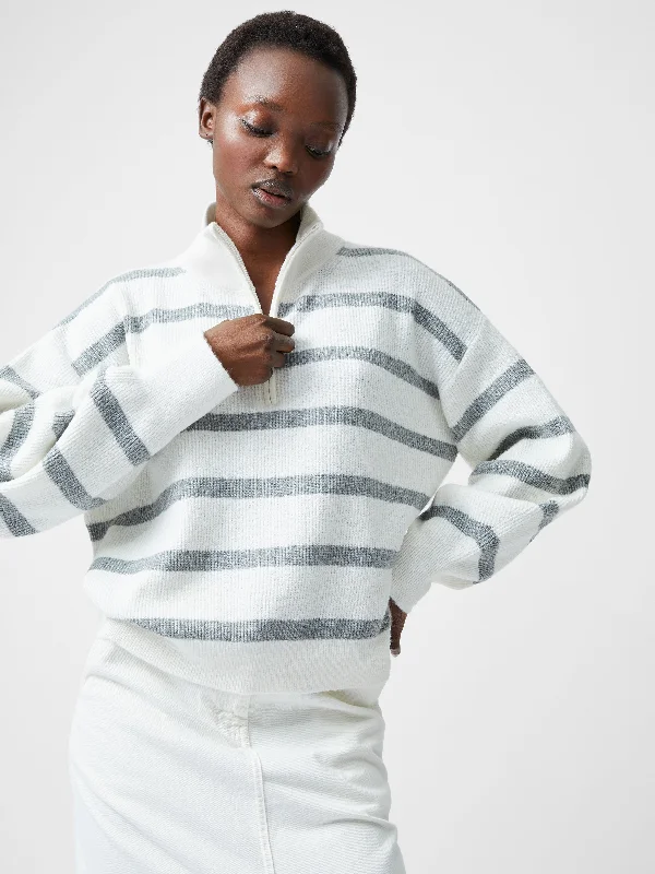 Vhari Recycled Stripe Half Zip Jumper