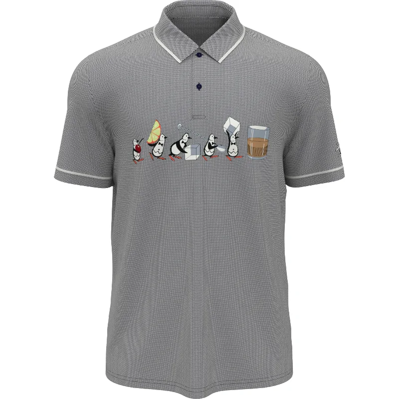 Barback Pete Print Piped Golf Polo