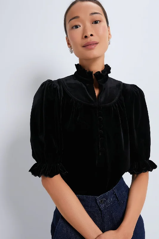 Black Velvet Selena Blouse