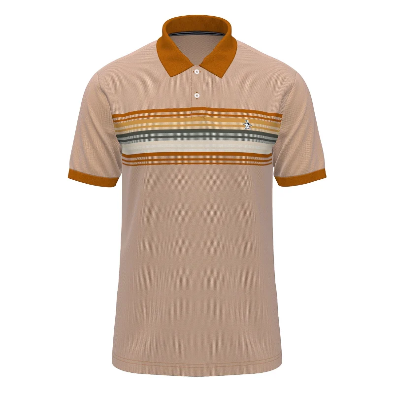 Birdseye Pique Engineered Chest Stripe Polo