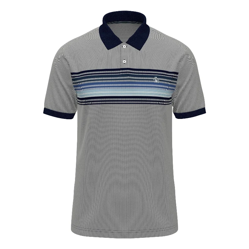 Birdseye Pique Engineered Chest Stripe Polo