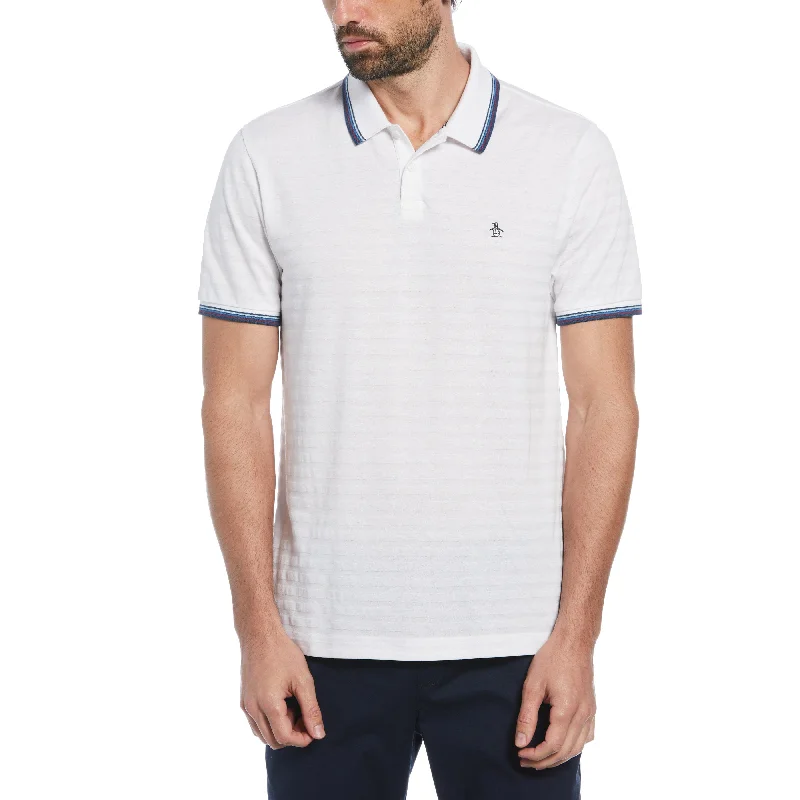 Cotton Jacquard Solid Polo