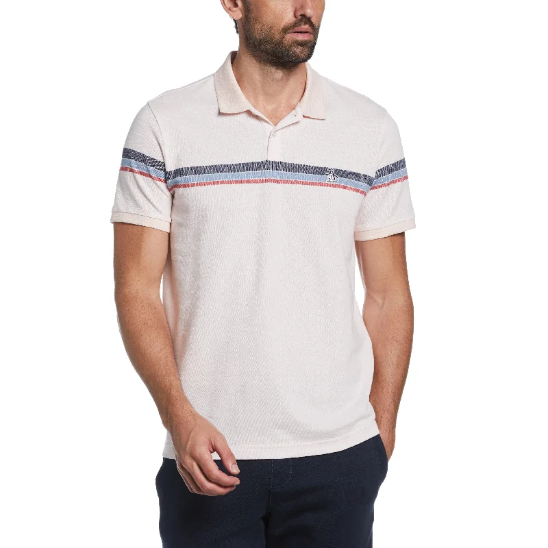 Engineered Stripe Birdseye Polo