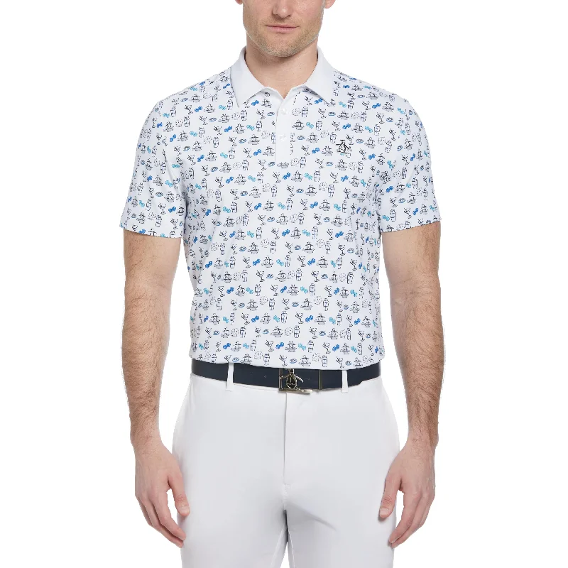 Martini Print Golf Polo