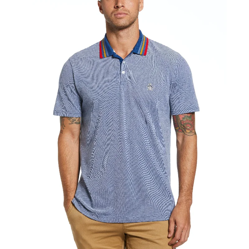 Multi Color Stripe Collar Polo