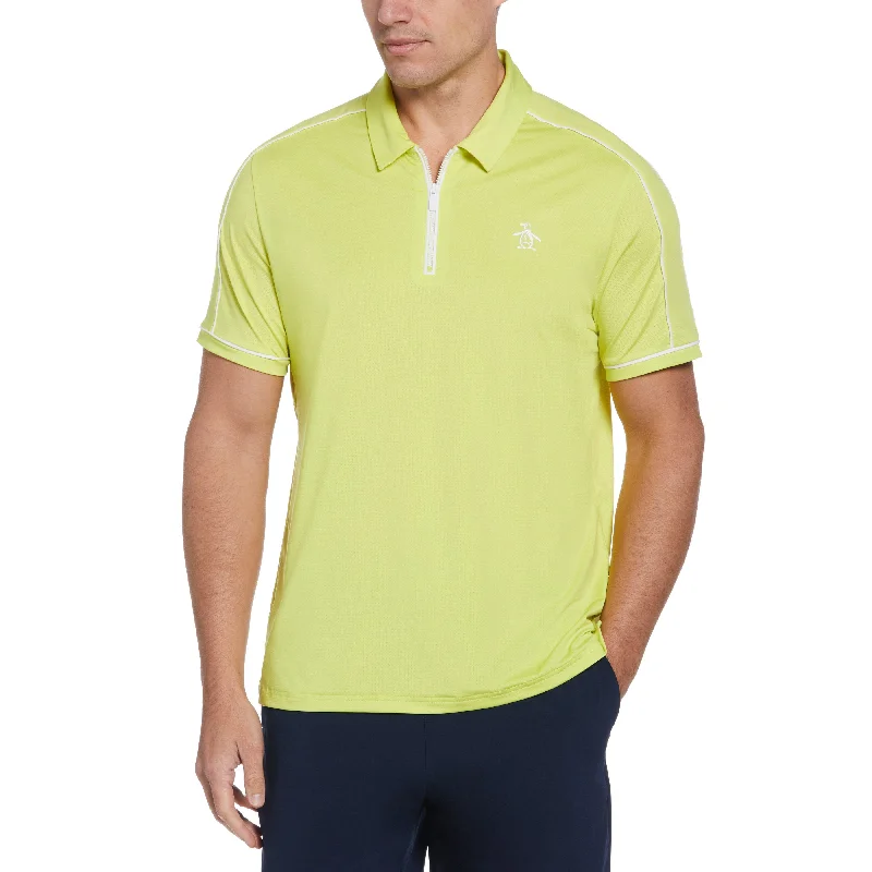 Piped Performance 1/4 Zip Tennis Polo