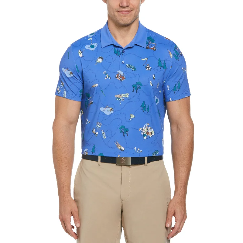 Pete’s Game Print Golf Polo