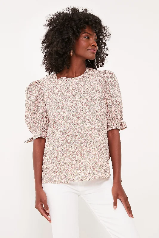 Red Floral Fiona Blouse