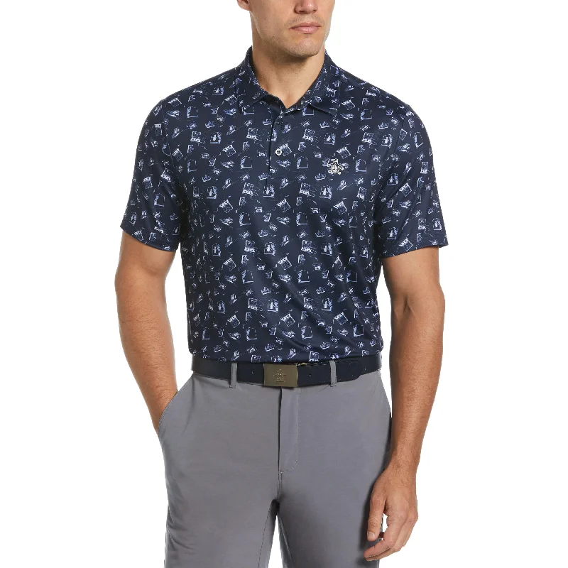 Retro Arcade Print Polo