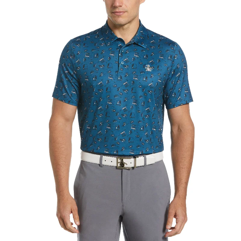 Retro Arcade Print Polo