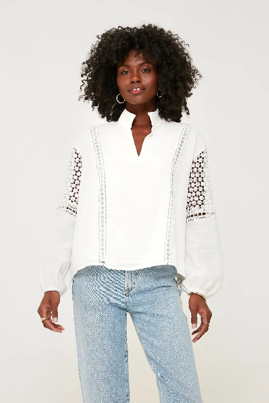 White Eyelet Jane Blouse