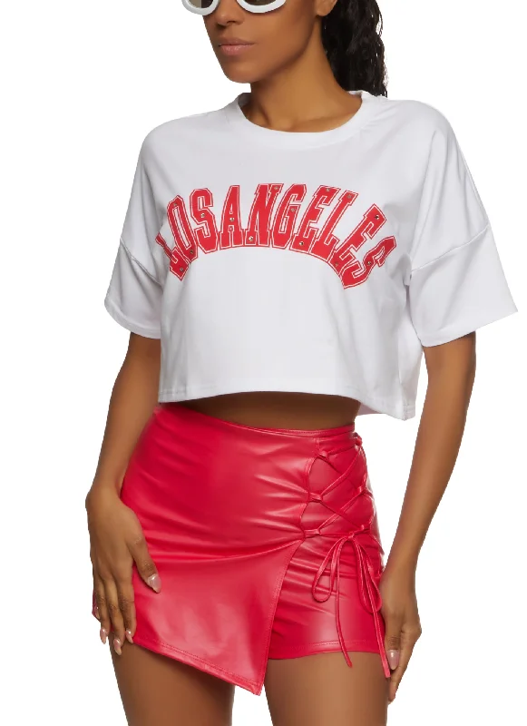 City Graphic Drop Shoulder Cropped Tee