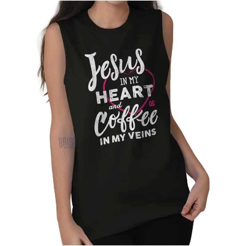 Coffee Veins Sleeveless T Shirt