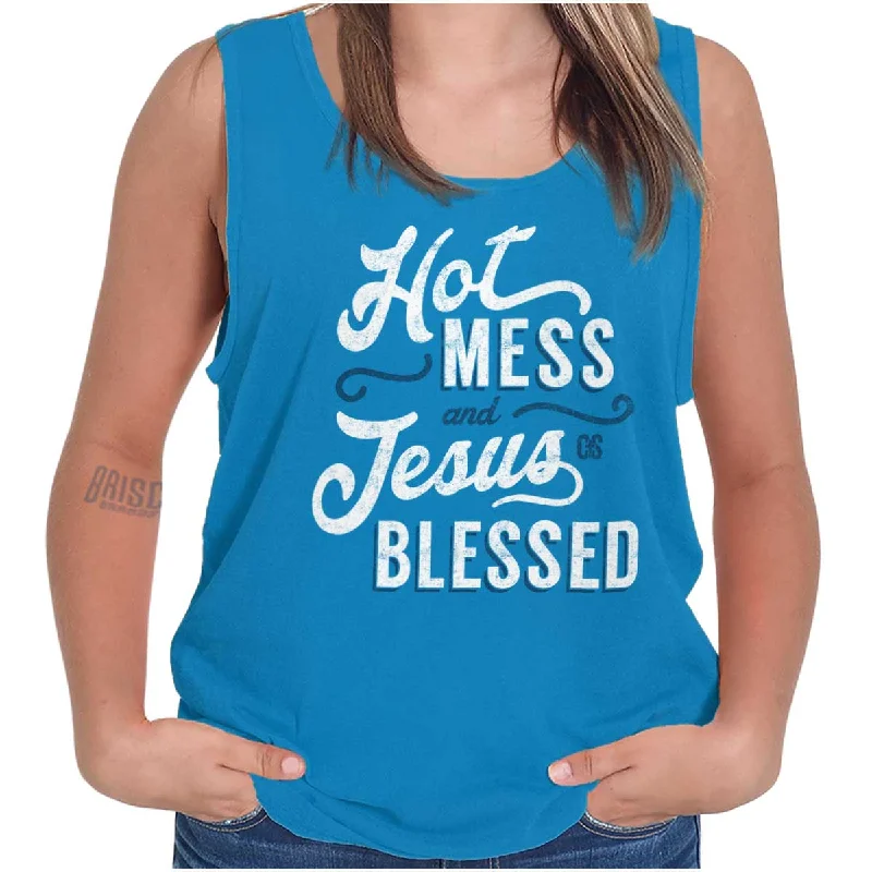 Hot Mess Blessed Tank Top