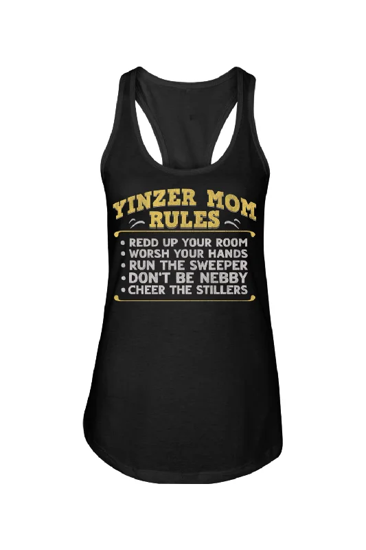 Yinzer Mom Rules - Ladies Racerback Tank