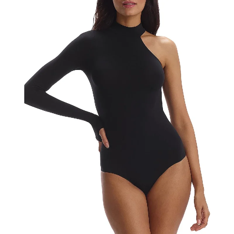 Commando Womens One Shoulder Turtleneck Bodysuit